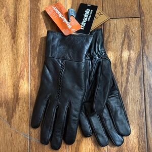 3M Thinsulate Black Leather Women's Insulated Gloves